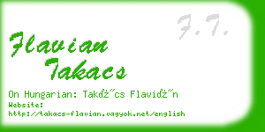 flavian takacs business card